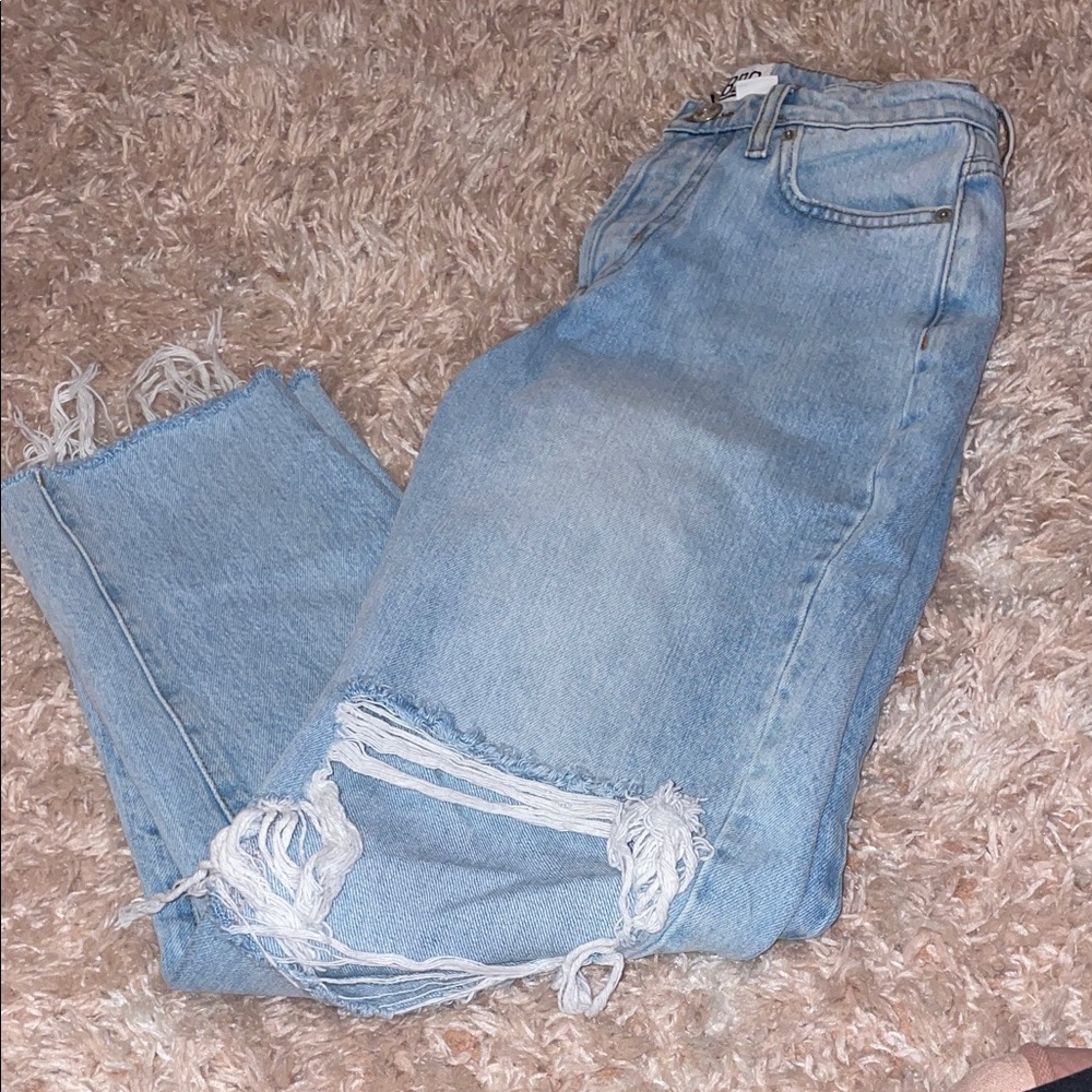 BDG Light Blue Distressed Ankle Jeans